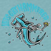 Hammerhead Shark Drinking Pun Let's Get Hammered Party Sueded Cloud Jersey T-Shirt