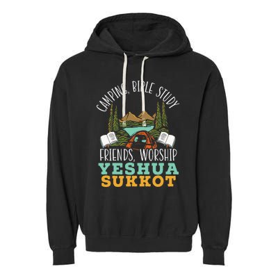 Happy Sukkot Day Lulav Palm Tree Israelite Jewish Garment-Dyed Fleece Hoodie