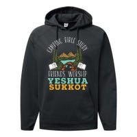 Happy Sukkot Day Lulav Palm Tree Israelite Jewish Performance Fleece Hoodie