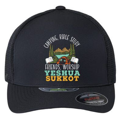 Happy Sukkot Day Lulav Palm Tree Israelite Jewish Flexfit Unipanel Trucker Cap