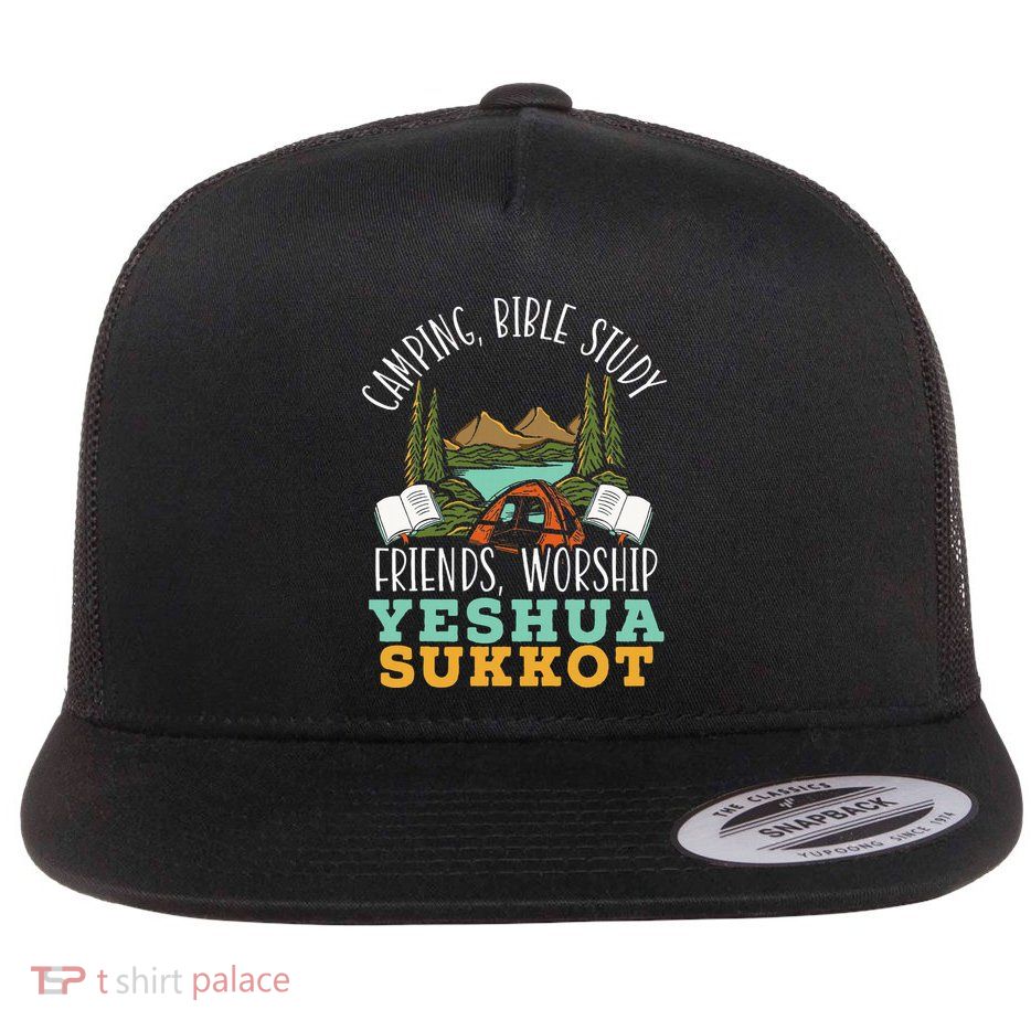 Happy Sukkot Day Lulav Palm Tree Israelite Jewish Flatbill Hat