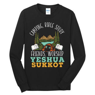 Happy Sukkot Day Lulav Palm Tree Israelite Jewish Tall Long Sleeve T-Shirt