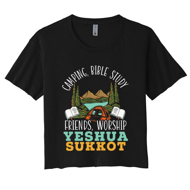Happy Sukkot Day Lulav Palm Tree Israelite Jewish Crop Top