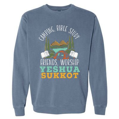 Happy Sukkot Day Lulav Palm Tree Israelite Jewish Garment-Dyed Sweatshirt