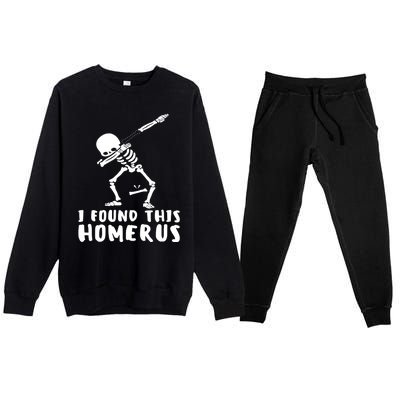 Humerus Skeleton Doctor Nurse Bone Anatomy Gift Premium Crewneck Sweatsuit Set