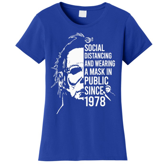 Halloween Social Distancing And Wear A Mask In Public 1978 Women's T-Shirt