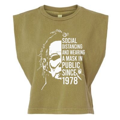 Halloween Social Distancing And Wear A Mask In Public 1978 Garment-Dyed Women's Muscle Tee