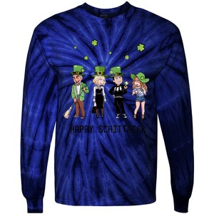 Happy Schittrick David Rose Patricks Day St Patrick's Day Shamrocks Irish Tie-Dye Long Sleeve Shirt