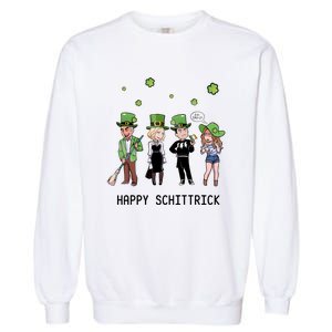 Happy Schittrick David Rose Patricks Day St Patrick's Day Shamrocks Irish Garment-Dyed Sweatshirt