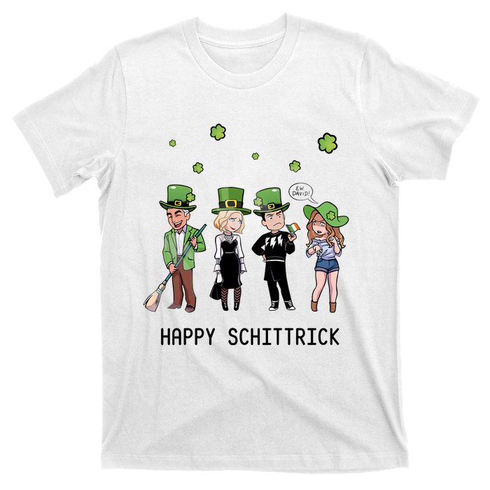 Happy Schittrick David Rose Patricks Day St Patrick's Day Shamrocks Irish T-Shirt