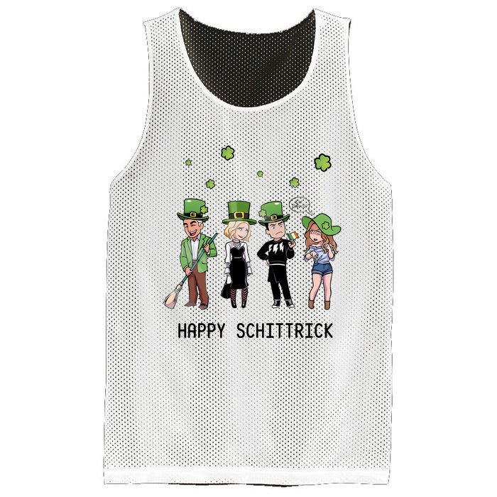 Happy Schittrick David Rose Patricks Day St Patrick's Day Shamrocks Irish Mesh Reversible Basketball Jersey Tank