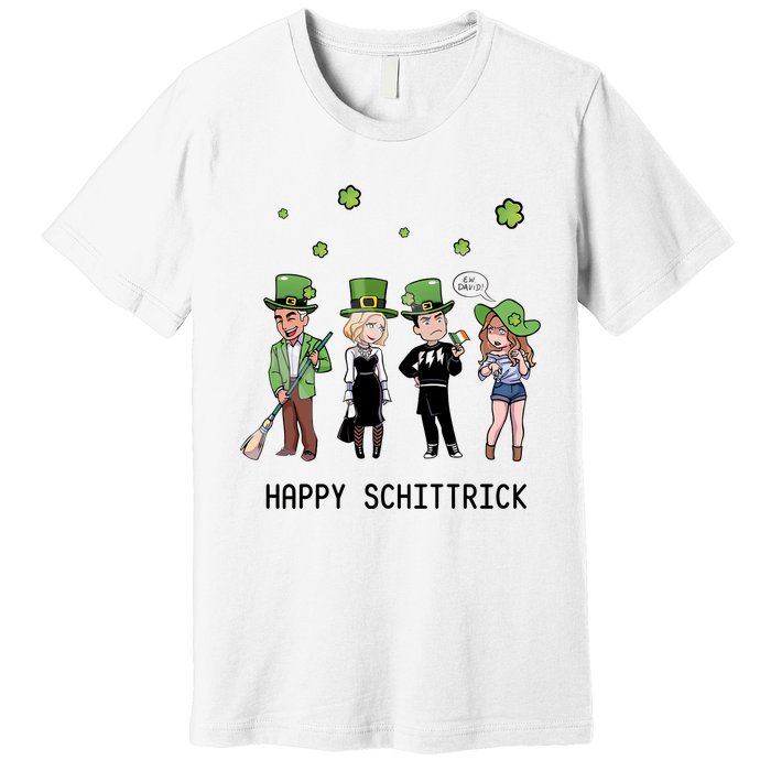 Happy Schittrick David Rose Patricks Day St Patrick's Day Shamrocks Irish Premium T-Shirt