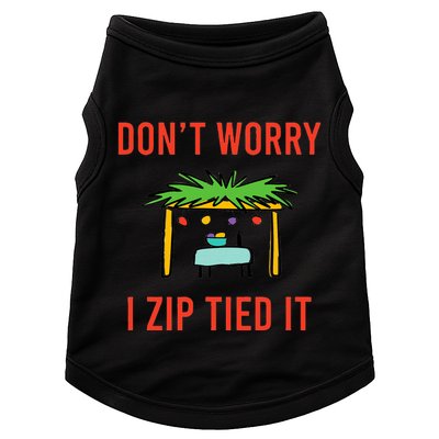 Happy Sukkot DonT Worry I Zip Tied It Jewish Sukkah Builder Doggie Tank