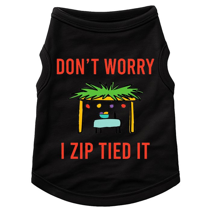 Happy Sukkot DonT Worry I Zip Tied It Jewish Sukkah Builder Doggie Tank