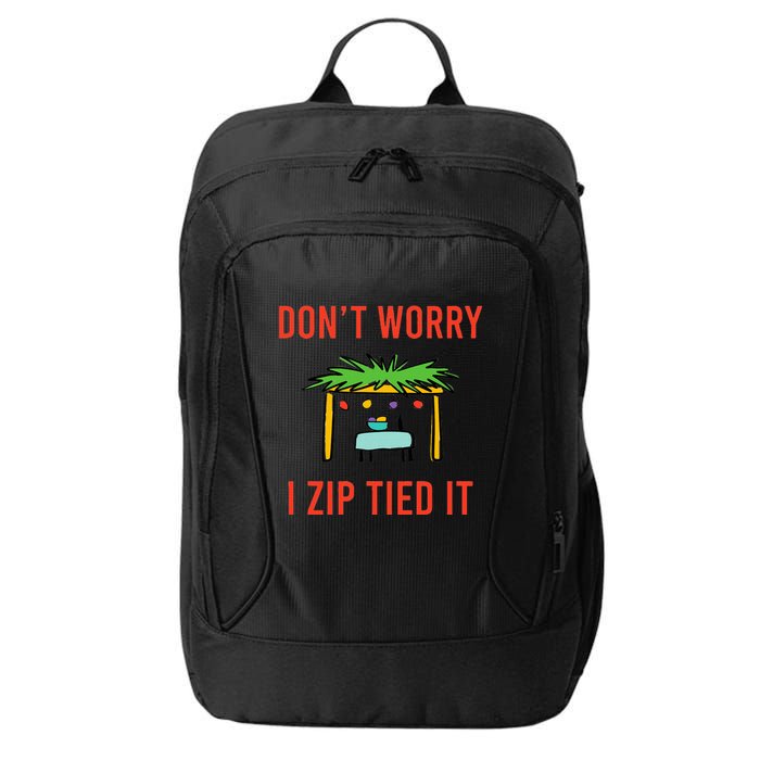 Happy Sukkot DonT Worry I Zip Tied It Jewish Sukkah Builder City Backpack
