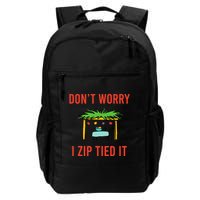 Happy Sukkot DonT Worry I Zip Tied It Jewish Sukkah Builder Backpack