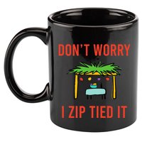 Happy Sukkot DonT Worry I Zip Tied It Jewish Sukkah Builder 11oz C Handle Ceramic Mug