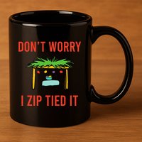 Happy Sukkot DonT Worry I Zip Tied It Jewish Sukkah Builder 11oz C Handle Ceramic Mug