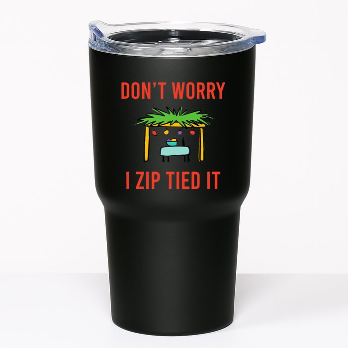 Happy Sukkot DonT Worry I Zip Tied It Jewish Sukkah Builder Tumbler