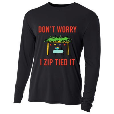 Happy Sukkot DonT Worry I Zip Tied It Jewish Sukkah Builder Cooling Performance Long Sleeve Crew
