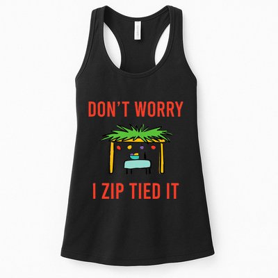 Happy Sukkot DonT Worry I Zip Tied It Jewish Sukkah Builder Womens Tank Top