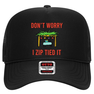 Happy Sukkot DonT Worry I Zip Tied It Jewish Sukkah Builder Trucker Hat