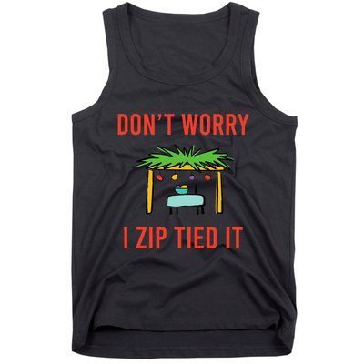Happy Sukkot DonT Worry I Zip Tied It Jewish Sukkah Builder Tank Top