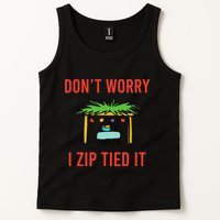 Happy Sukkot DonT Worry I Zip Tied It Jewish Sukkah Builder Tank Top