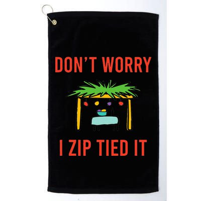 Happy Sukkot DonT Worry I Zip Tied It Jewish Sukkah Builder Golf Towel