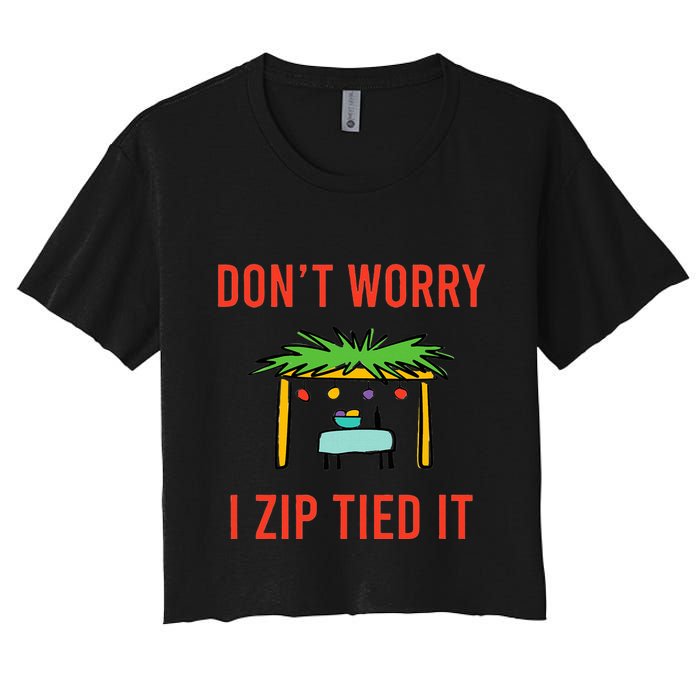 Happy Sukkot DonT Worry I Zip Tied It Jewish Sukkah Builder Crop Top