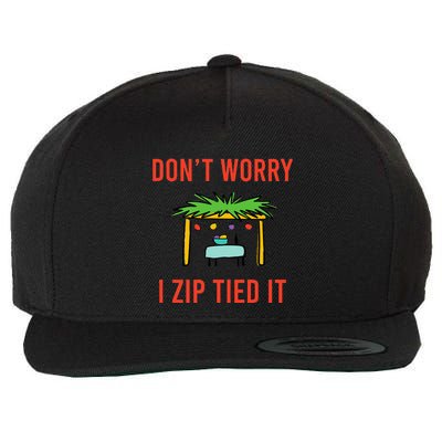 Happy Sukkot DonT Worry I Zip Tied It Jewish Sukkah Builder Wool Snapback Cap