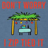 Happy Sukkot DonT Worry I Zip Tied It Jewish Sukkah Builder Garment-Dyed Sweatshirt