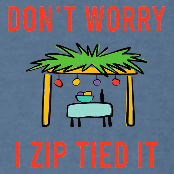 Happy Sukkot DonT Worry I Zip Tied It Jewish Sukkah Builder Garment-Dyed Sweatshirt