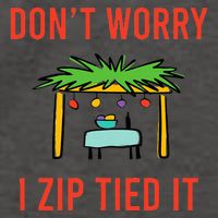 Happy Sukkot DonT Worry I Zip Tied It Jewish Sukkah Builder Vector Backpack