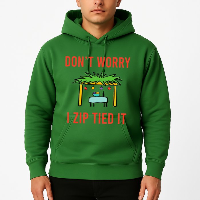 Happy Sukkot DonT Worry I Zip Tied It Jewish Sukkah Builder Hoodie