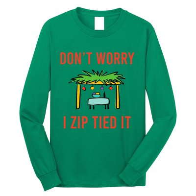 Happy Sukkot DonT Worry I Zip Tied It Jewish Sukkah Builder Long Sleeve Shirt
