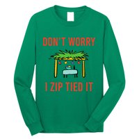 Happy Sukkot DonT Worry I Zip Tied It Jewish Sukkah Builder Long Sleeve Shirt