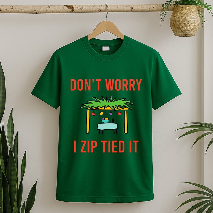 Happy Sukkot DonT Worry I Zip Tied It Jewish Sukkah Builder T-Shirt