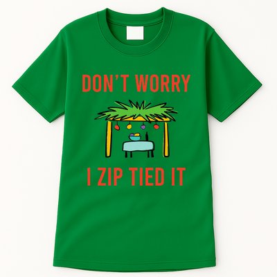 Happy Sukkot DonT Worry I Zip Tied It Jewish Sukkah Builder Tall T-Shirt