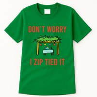 Happy Sukkot DonT Worry I Zip Tied It Jewish Sukkah Builder Tall T-Shirt