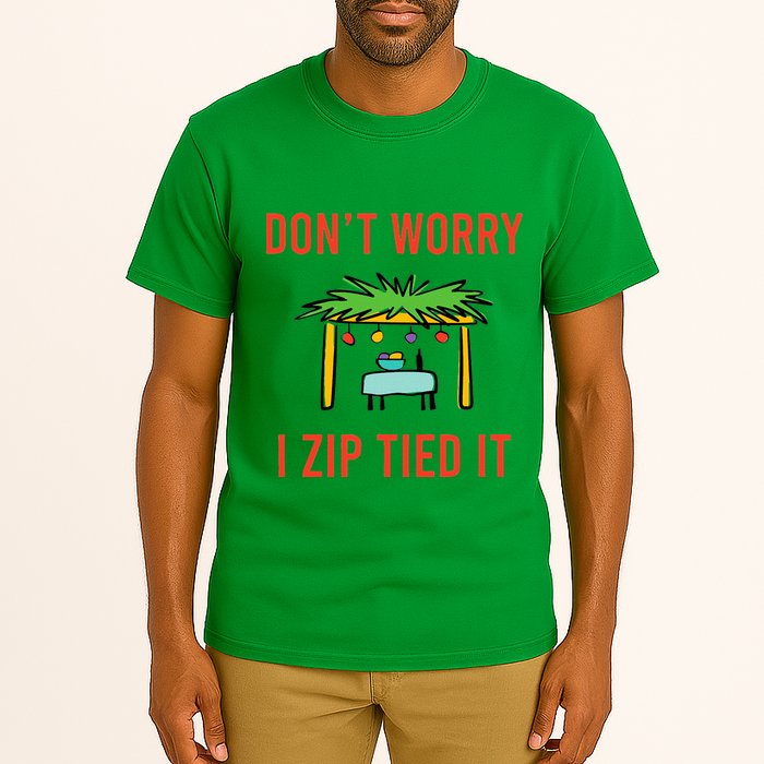 Happy Sukkot DonT Worry I Zip Tied It Jewish Sukkah Builder Tall T-Shirt