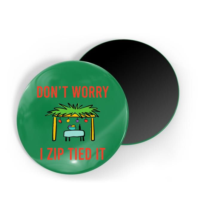 Happy Sukkot DonT Worry I Zip Tied It Jewish Sukkah Builder Magnet