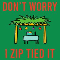 Happy Sukkot DonT Worry I Zip Tied It Jewish Sukkah Builder Magnet