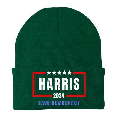 Harris Save Democracy 2024 For President Knit Cap Winter Beanie