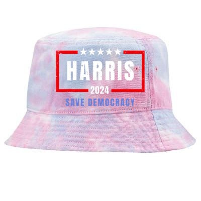 Harris Save Democracy 2024 For President Tie-Dyed Bucket Hat