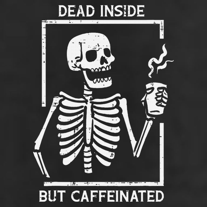 Halloween Skeleton Dead Inside Caffeinated Costume Cool Comfort Performance Bucket Hat