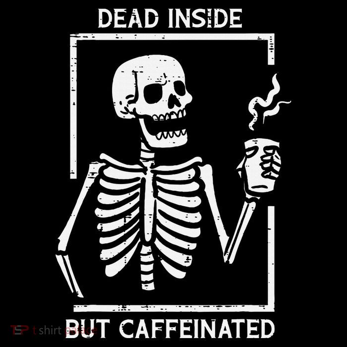 Halloween Skeleton Dead Inside Caffeinated Costume Mesh Reversible Basketball Jersey Tank