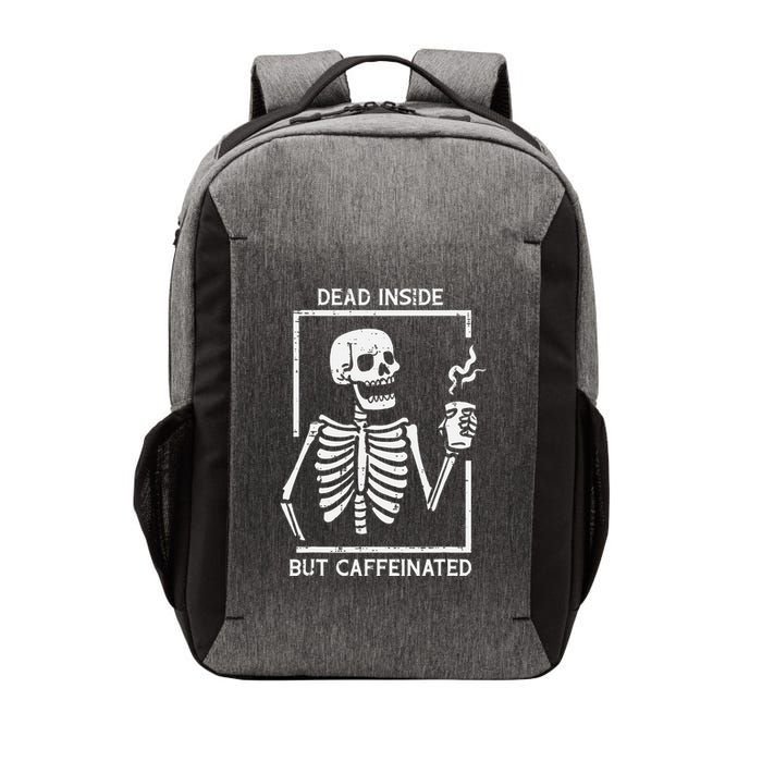 Halloween Skeleton Dead Inside Caffeinated Costume Vector Backpack