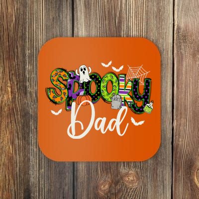 Halloween Spooky Dad Funny Family Matching Coaster