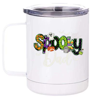 Halloween Spooky Dad Funny Family Matching 12 oz Stainless Steel Tumbler Cup